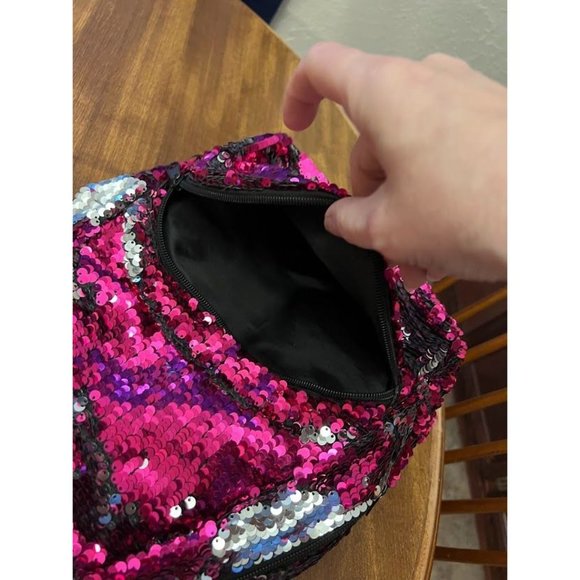 Magic Sequin Pink, Black, & Silver Mini Backpack - Picture 6 of 8